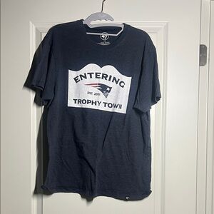 47 Brand Navy Entering Trophy Town T-Shirt NE Patriots T Shirt